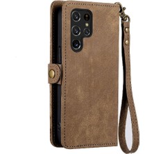 SZY Market Samsung Galaxy S23 Ultra Cüzdan Darbeye Deri Kılıf Için Flip Case (Yurt Dışından)