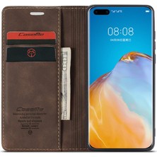 SZY Market Huawei P40 Manyetik Kapatma Için Flip Case Darbeye Çevir Folio Kitap Pu (Yurt Dışından)