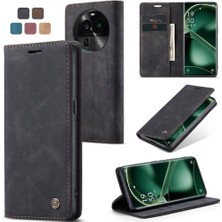 SZY Market Oppo Bulmak Için Flip Case X6 5g Vintage Pu Deri Cüzdan Kılıf Kart Yuvası (Yurt Dışından)