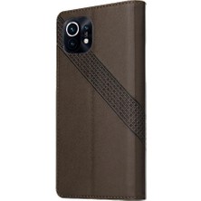 SZY Market Xiaomi 11 Kickstand Üç Kart Yuvaları Premium Deri 4 Için Flip Case (Yurt Dışından)