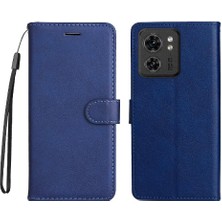 SZY Market Motorola Kenar 40 5g Için Flip Case Yüksek Kalite Deri Klasik Düz Renk (Yurt Dışından)