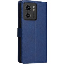 SZY Market Motorola Kenar 40 5g Için Flip Case Yüksek Kalite Deri Klasik Düz Renk (Yurt Dışından)