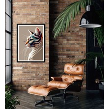 Decotorium Çerçeveli Tablo Animal Kingdom-Cat Serisi Mdf Tablo CAT/002