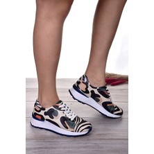 Aziz Şahin Shoes 9027 Zebra Desen Baskılı Evosten Spor Ayakkabı