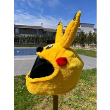 Jiekai Kask Peluşu Kask Kılıfı Pikachu Kask Kılıfı Pikachu Kask Peluşu Yıkanabilir