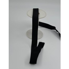 2 cm Katlanır Lastik Parlak Siyah-5 Metre