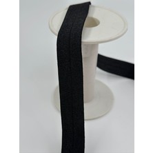 2 cm Katlanır Lastik Parlak Siyah-5 Metre
