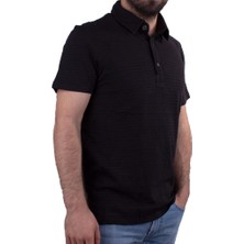 Twister Jeans 2214 Siyah Polo Yaka Erkek T-Shirt