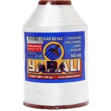 Atmaca Tuhafiye Yabalı Polyester100 gr No:60 Kar Beyaz  Dantel Ipliği