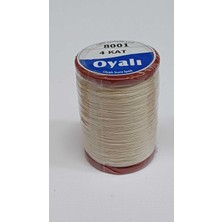 Atmaca Tuhafiye Oyalı 4 Kat Suni Ipek Renk:8001 Iğne Oyası Ipi -Nakış Ipi Kırık Beyaz