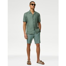 Marks & Spencer Regular Fit Keten Chino Şort
