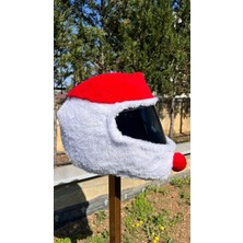 Jiekai Kask Peluşu Kask Kılıfı Noel Baba Kask Kılıfı Noel Baba Kask Peluşu Yıkanabilir