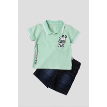 Chicsy Baby Erkek Bebek Pamuklu Polo Takım Pantolon Üst Ikili Takım Düğün Doğum Günü Nişan Nikah Bayram