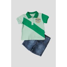 Chicsy Baby Erkek Bebek Pamuklu Polo Takım Pantolon Üst Ikili Takım Düğün Doğum Günü Nişan Nikah Bayram