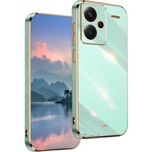 M.tk moveteck Xiaomi Redmi Note 13 Pro Plus Uyumlu Kılıf Kamera Lens Korumalı Parlak Gold Altın Kenarlı Yumuşak Silikon Kapak