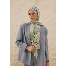 Fresh Margarit Desen Rami Şal Koyu Yeşil