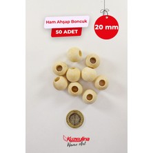 20 mm Ahşap Ham Boncuk -  50 Adet