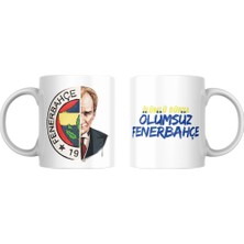 Atelier Bap Çift Yönlü Ölümlü Dünya Ölümsüz Fenerbahçe Baskılı Kupa 300 ML Teklı