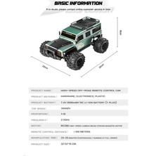 Mofy Baby 40 Km/h Hız 2.4ghz 1:16 4WD Off-Road Arazi Aracı Rc Uzaktan Kumandalı Araba