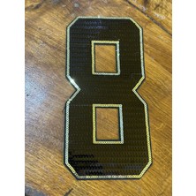 Gönülden Tasarım 22X11 cm Ütü Ile Yapışan 8 Rakamı Dikiş Giyim Arma Aplike