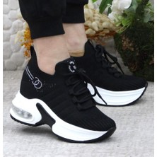 Guja 24Y300-14 Kadın Gizli Dolgu Yüksek Air Taban Taşlı Sneaker Spor Ayakkabı