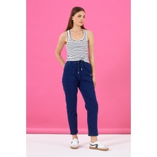 Vena Kadın Marla Dark Blue Yüksek Bel Slouchy Jean Pantolon
