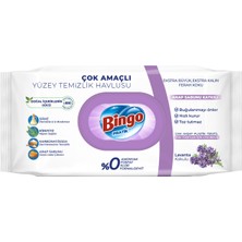 Bingo Clean Yüzey Temizlik Havlusu 96 Yaprak Lavanta Kokulu Plastik Kapaklı (5 Li Set) 480 Yaprak