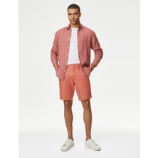 Marks & Spencer Regular Fit Keten Chino Şort