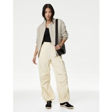 Marks & Spencer Saf Pamuklu Relaxed Fit Paraşüt Pantolon