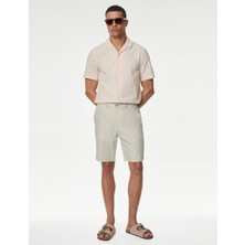 Marks & Spencer Regular Fit Keten Chino Şort