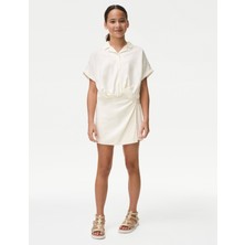 Marks & Spencer Keten Şort Etek (6-16 Yaş)