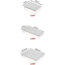 Ny Home 7'li Set Freshbox Mikrodalga ve Difrize Uygun Saklama Kabı Gri