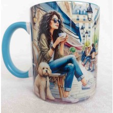 Mugs And Love Kahve Keyfii Vintage Baskı Büyük Boy Kupa