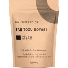 Hikwo Hw - Toz Boya - Taş Tozu Boyası - Hobi Harcı Boyası - Mum Boyası 100 gr - Siyah