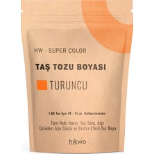 Hikwo Hw - Toz Boya - Taş Tozu Boyası - Hobi Harcı Boyası - Mum Boyası 100 gr - Turuncu