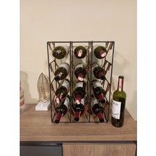 Gogka Wine Rack Drink Stand 12 Li Şaraplık Dekoratif Metal Şaraplık Standı