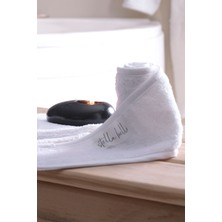 Stella Belli %100 Pamuk, Ayarlanabilir, Havlu Saç ve Makyaj Bandı | Işletmelere Özel 10 Lu Set | Beyaz