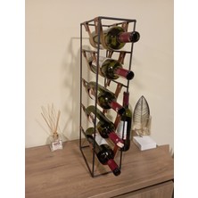 Gogka Wine Rack Drink Stand 5 Li Şaraplık Dekoratif Metal Şaraplık Standı