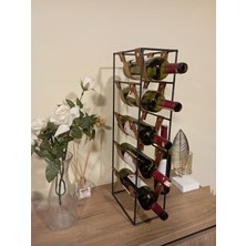 Gogka Wine Rack Drink Stand 5 Li Şaraplık Dekoratif Metal Şaraplık Standı