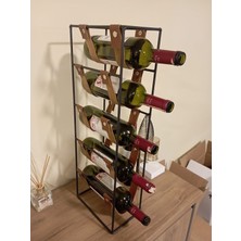 Gogka Wine Rack Drink Stand 5 Li Şaraplık Dekoratif Metal Şaraplık Standı