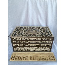 Hediye Kutusu Tesbih Kutusu Kişiye Özel Takı Kutusu Tesbih Koleksiyon Kutusu Hediye Kutusu 50 Tesbihlik (Karamel)