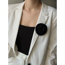 Chance Gift Elegant Iğneli Yaka Çiçeği Kumaş Çiçek Broş Kumaş Yaka Gülü Ceket Elbise Şapka Için Şık Aksesuar
