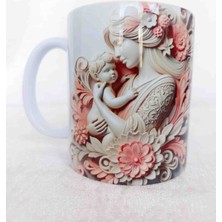 Mugs And Love Annem Annelere Özel 3D Baskı Büyük Boy Kupa