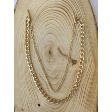 Paytak Moda Unisex Gold Rengi Gömlek Yaka Zinciri Iğnesi Aksesuarı PYTKGMLZNC11