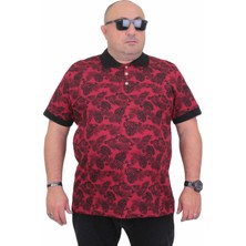Moc Grande Mocgrande Erkek Büyük Beden Polo Yaka T-Shirt Hawai 24455 Bordo