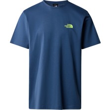 The North Face Mavi Erkek Bisiklet Yaka Baskılı T-Shirt NF0A894ZHDC1_M Bıner Graphıc 4 Tee