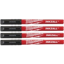 Milwaukee Inkzall Ince Uçlu Siyah Marker 4 Parça T48223164