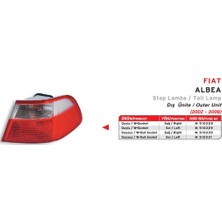 Parçafix Stop Lambasi Sag Dis Albea Fume Beyaz 2002-2006 504626590