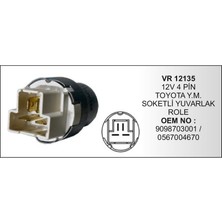 Parçafix Yuvarlak Role Toyota Uyumlu Ym. Soket 12V 4p 504628657