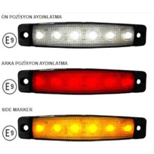 Parçafix Basamak Parmak LED Lambasi 24V 6led Sari Ince 504628990